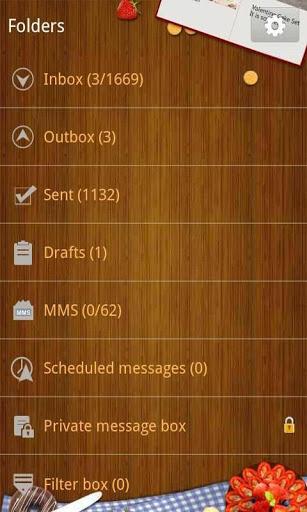 GO SMS Pro Romantic fruit them - Image screenshot of android app