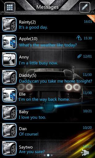 GO SMS PRO AiBlue ThemeEX - عکس برنامه موبایلی اندروید