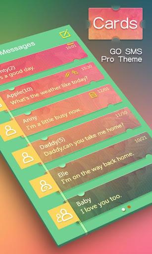GO SMS PRO CARDS  THEME EX - عکس برنامه موبایلی اندروید