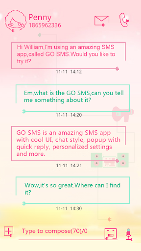 GO SMS PRO CONTRACTED THEME - Image screenshot of android app