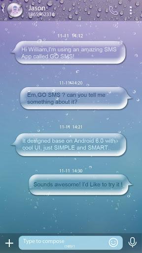 GO SMS PRO DRIPPING THEME - Image screenshot of android app