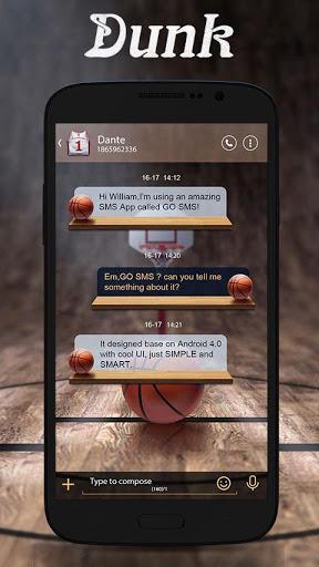 GO SMS PRO DUNK THEME - عکس برنامه موبایلی اندروید