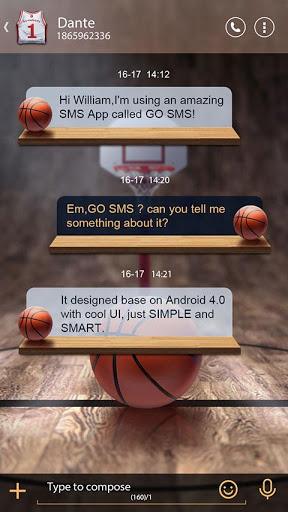 GO SMS PRO DUNK THEME - عکس برنامه موبایلی اندروید