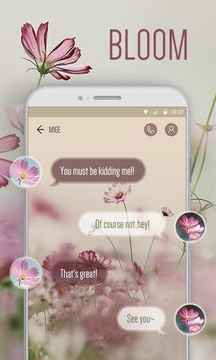 GO SMS BLOOM THEME - Image screenshot of android app