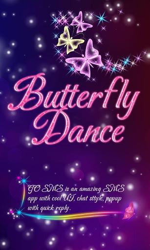 GO SMS BUTTERFLY DANCE THEME - عکس برنامه موبایلی اندروید