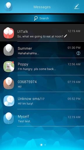 GO SMS PRO CLOUD THEME - Image screenshot of android app