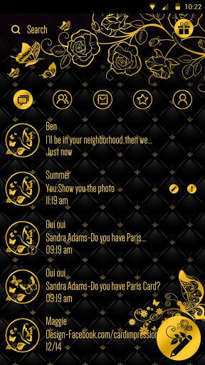 GO SMS BLACK GOLD THEME - عکس برنامه موبایلی اندروید