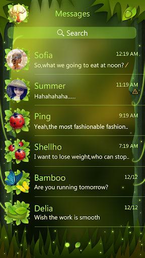 GO SMS PRO FIREFLY THEME - Image screenshot of android app