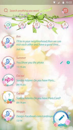 GO SMS PRO FRESH FLOWER THEME - Image screenshot of android app