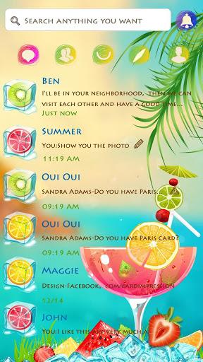 GO SMS PRO FRUIT JUICE THEME - Image screenshot of android app