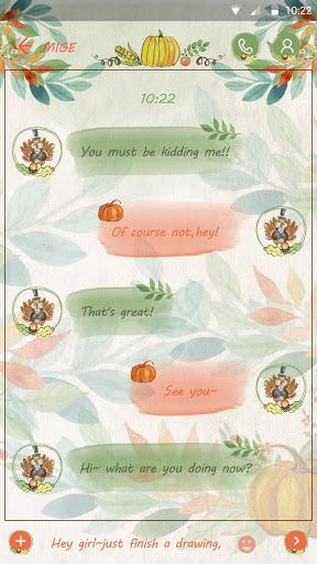 GO SMS HAPPYTHANKSGIVING THEME - Image screenshot of android app