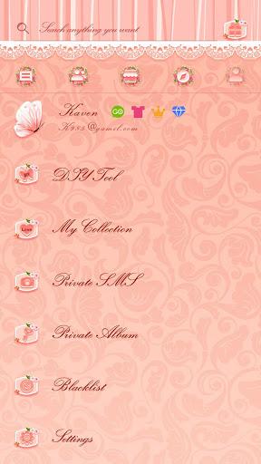 GO SMS HOT PINK THEME - Image screenshot of android app