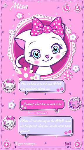 GO SMS PRO KITTY THEME - عکس برنامه موبایلی اندروید