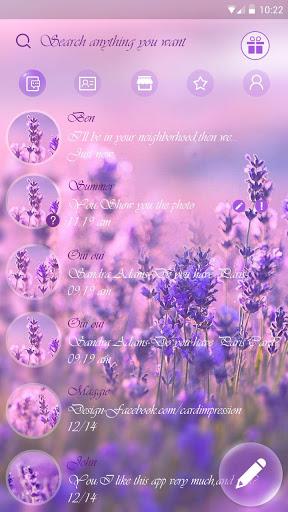 GO SMS LAVENDER THEME II - Image screenshot of android app
