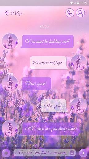 GO SMS LAVENDER THEME II - Image screenshot of android app
