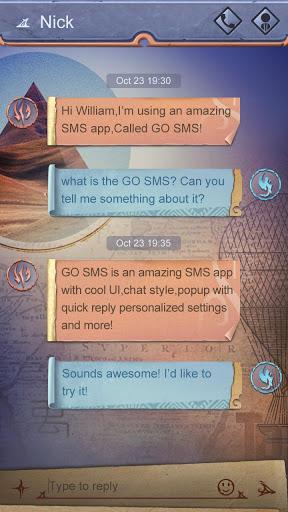 GO SMS LEMURIA THEME - عکس برنامه موبایلی اندروید