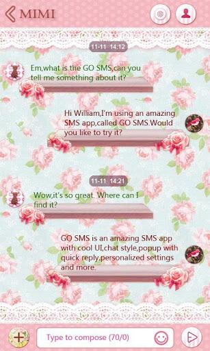 GO SMS LOVE SONG THEME - Image screenshot of android app