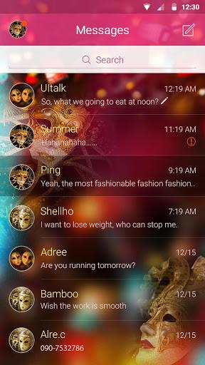 GO SMS PRO MASQUERADE THEME - Image screenshot of android app