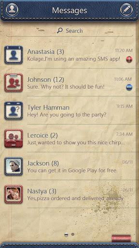 GO SMS PRO NOTES THEME - Image screenshot of android app