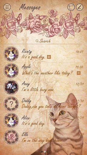 GO SMS PRO RICH CAT THEME - Image screenshot of android app