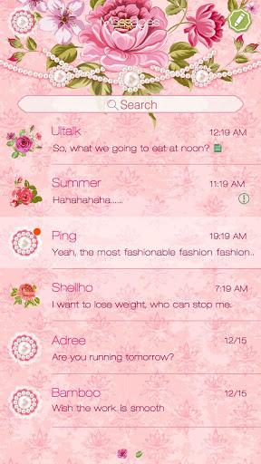 GO SMS PRO ROMANTIC ROSE THEME - Image screenshot of android app