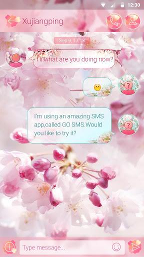 GO SMS PRO SAKURA FLORID THEME - Image screenshot of android app