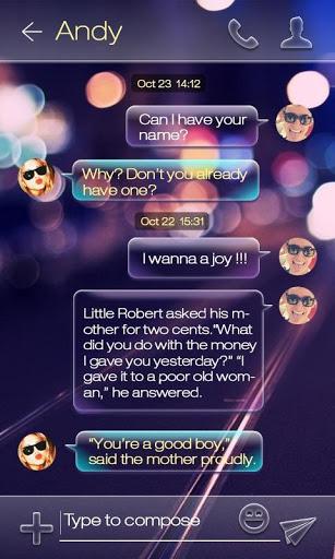 GO SMS UNIQUE THEME - Image screenshot of android app