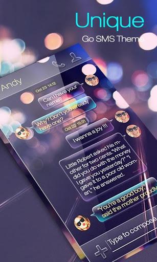 GO SMS UNIQUE THEME - Image screenshot of android app