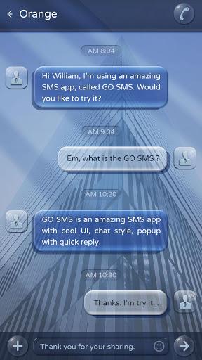 GO SMS PRO WINNER THEME - Image screenshot of android app