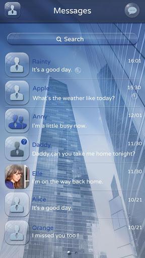 GO SMS PRO WINNER THEME - Image screenshot of android app