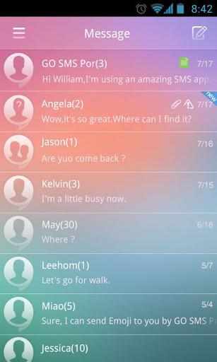 GO SMS Pro Light Theme EX - Image screenshot of android app