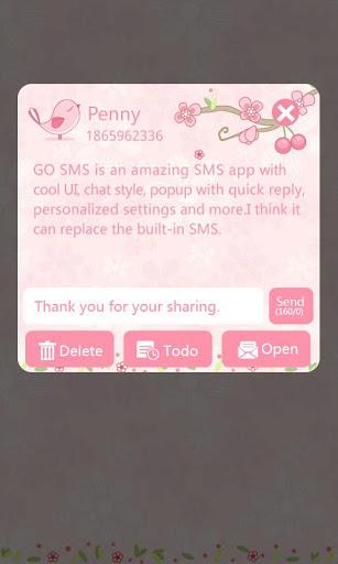 GO SMS Pro Love Petal Theme EX - عکس برنامه موبایلی اندروید