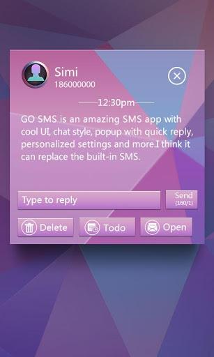 GO SMS PRO MOSAICS THEME EX - Image screenshot of android app