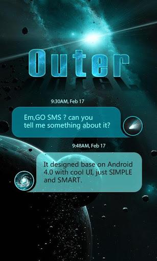 GO SMS PRO OUTER THEME EX - عکس برنامه موبایلی اندروید