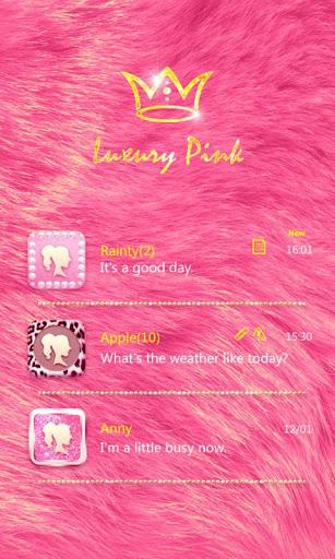 GO SMS PRO LUXURY PINK THEME - Image screenshot of android app