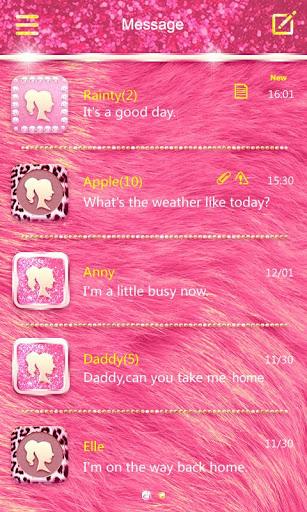 GO SMS PRO LUXURY PINK THEME - Image screenshot of android app