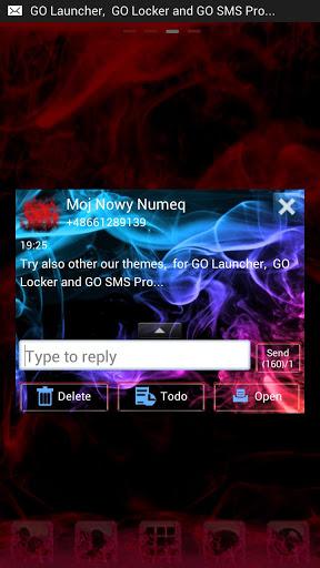 Color Smoke Theme GO SMS Pro - Image screenshot of android app