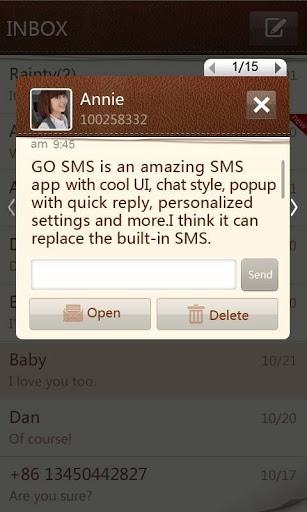 GO SMS Pro SimplePaper theme - Image screenshot of android app