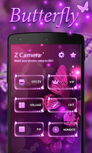 Z CAMERA BUTTERFLY THEME - Image screenshot of android app