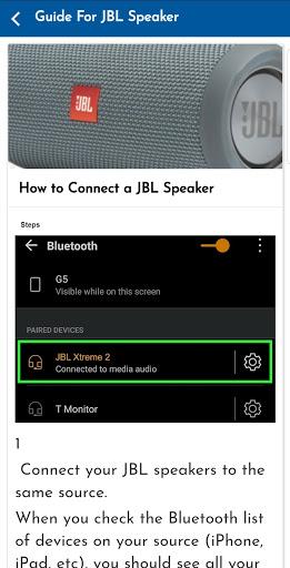 Guide For JBL Speaker - Image screenshot of android app