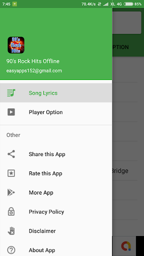 90's Rock Hits Offline - Image screenshot of android app