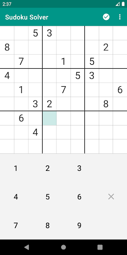 Sudoku Solver - Gameplay image of android game