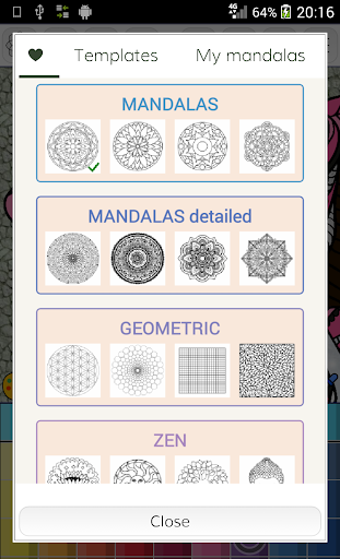 Mandalas coloring pages - Image screenshot of android app