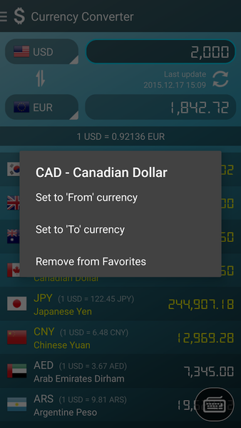 Currency Converter - عکس برنامه موبایلی اندروید