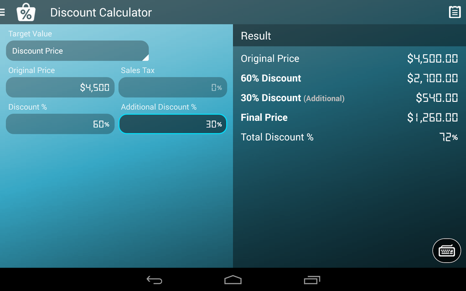 Discount Calculator - Image screenshot of android app