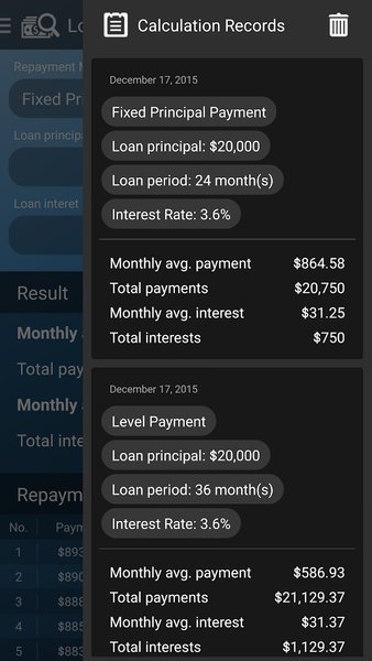 Loan Calculator - Image screenshot of android app