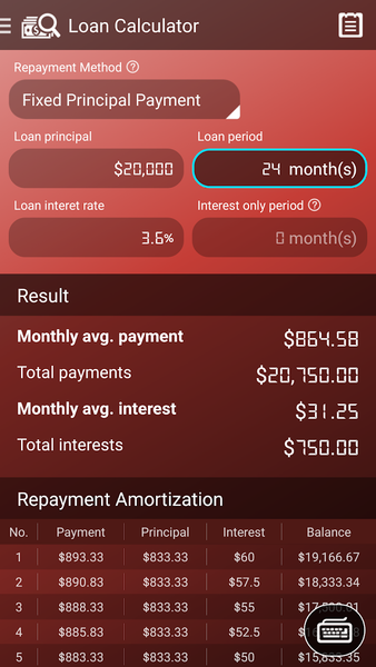 Loan Calculator - Image screenshot of android app