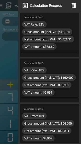 VAT Calculator - عکس برنامه موبایلی اندروید