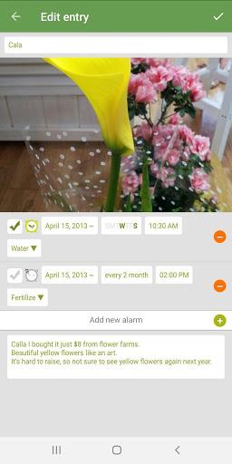Garden Manager : Plant Alarm - عکس برنامه موبایلی اندروید