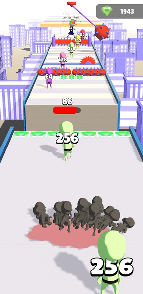 2048 Clash 3D - Gameplay image of android game